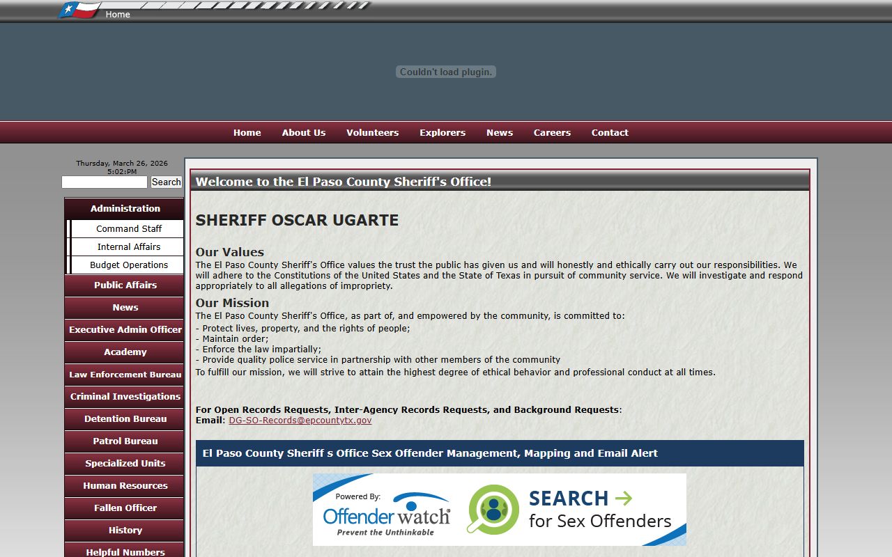 El Paso County Released Inmates El Paso County Sheriff's Office Inmate Search