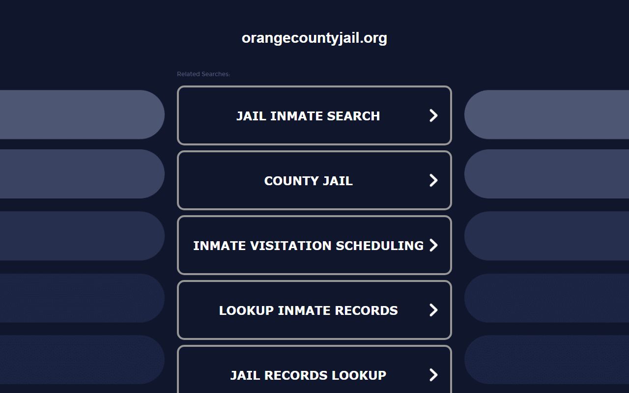 Orange County Released Inmates Orange County Jail Roster