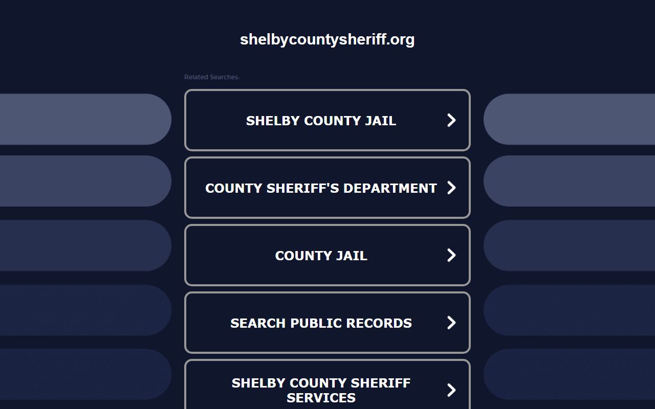 Shelby County Released Inmates Shelby County Sheriff's Office