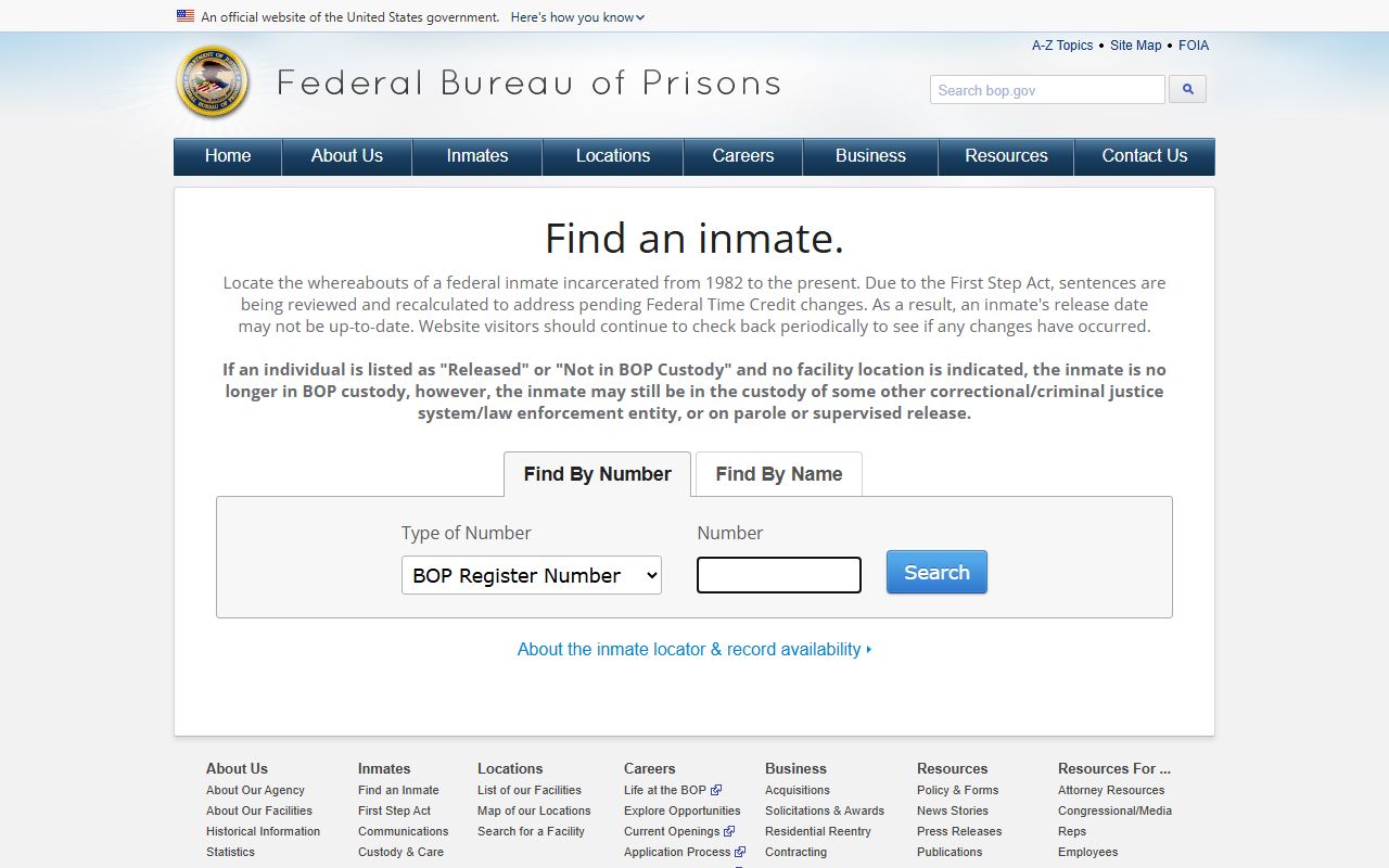 Federal Bureau of Prisons Released Inmates Texas