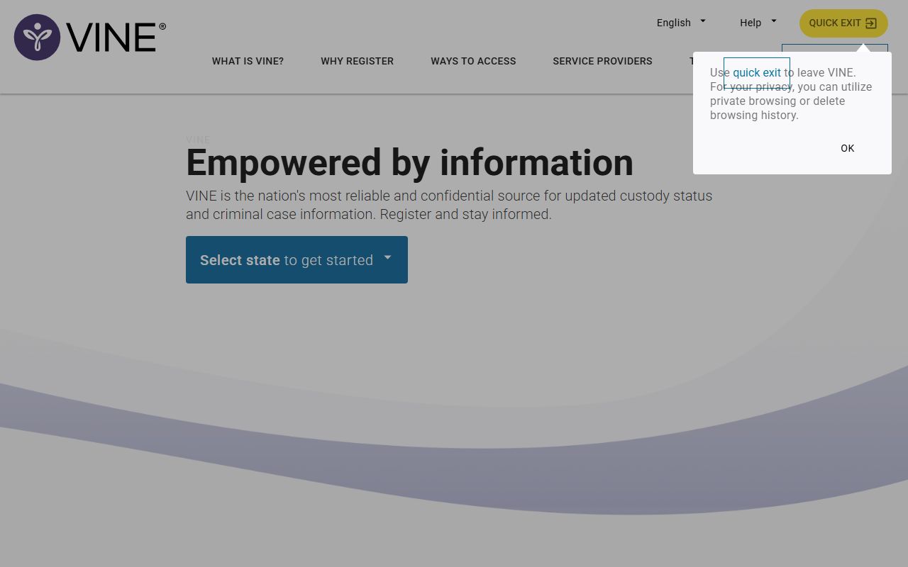 VINELink Released Inmate Notification System Texas